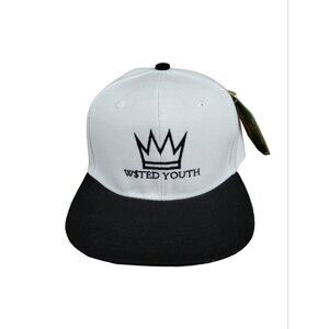 Crown Wsted Youth Classic Snapback Baseball Cap White and Black New
